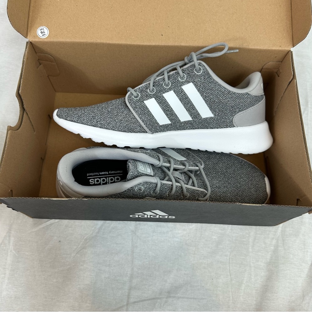 Adidas Gray and White QT racer